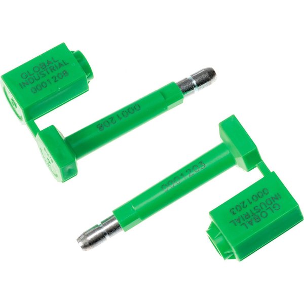 Global Industrial High Security Bolt Seal, Green, 50PK 670487GN